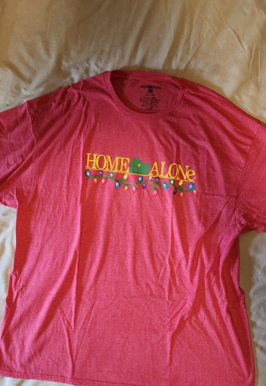 Home Alone Red Graphic Tee by Unknown Brand